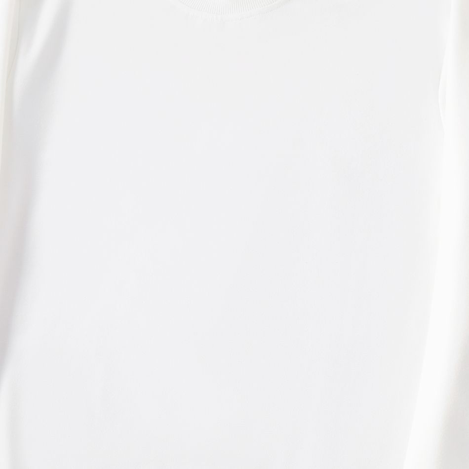 Christmas Family Matching Snowman & Letter Print White Long-sleeve Sweatshirts White big image 6