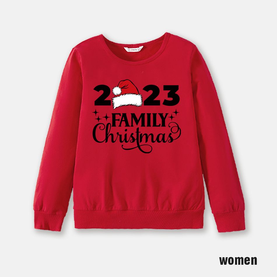 Christmas Family Matching 100% Cotton Long-sleeve Graphic Sweatshirts Multi-color big image 3