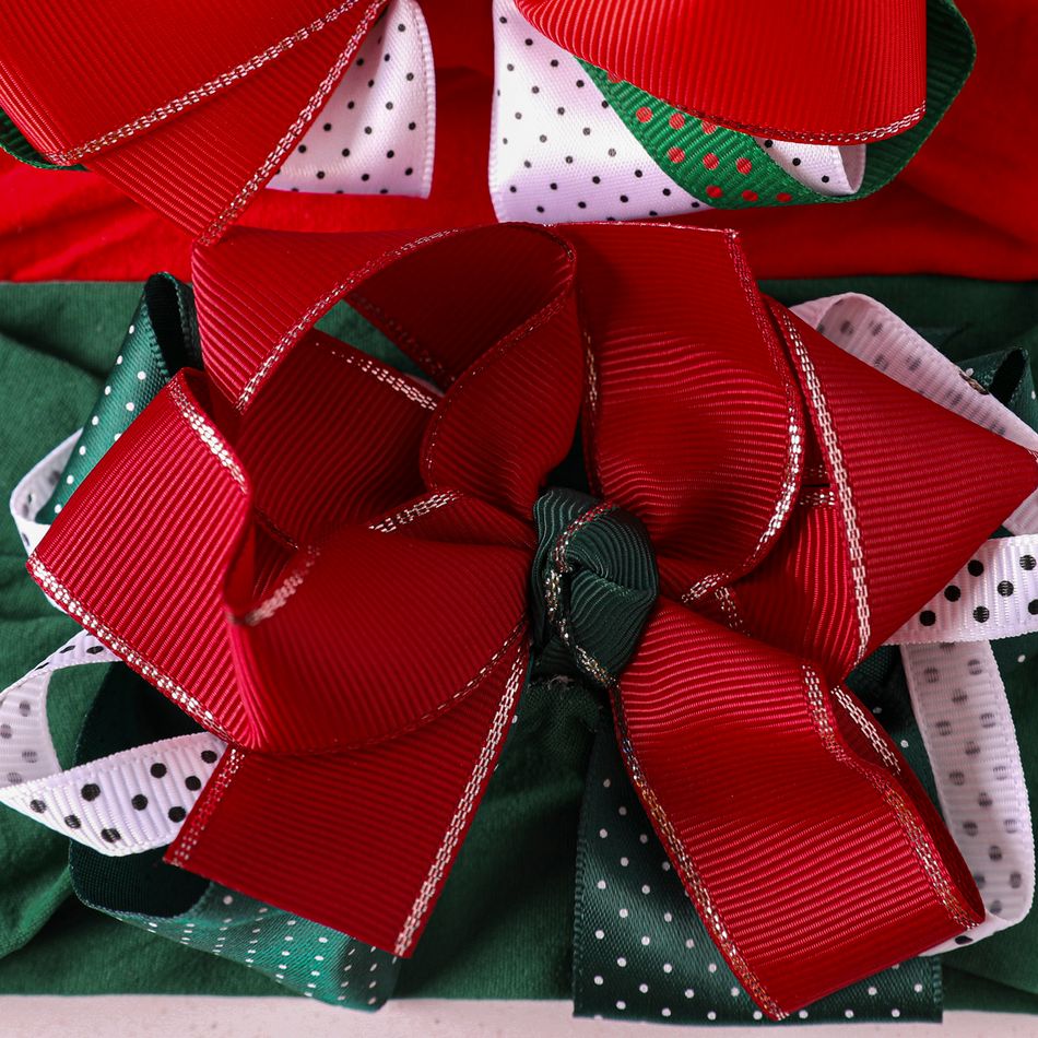 2-pack Christmas Bow Decor Headband for Girls Multi-color big image 3