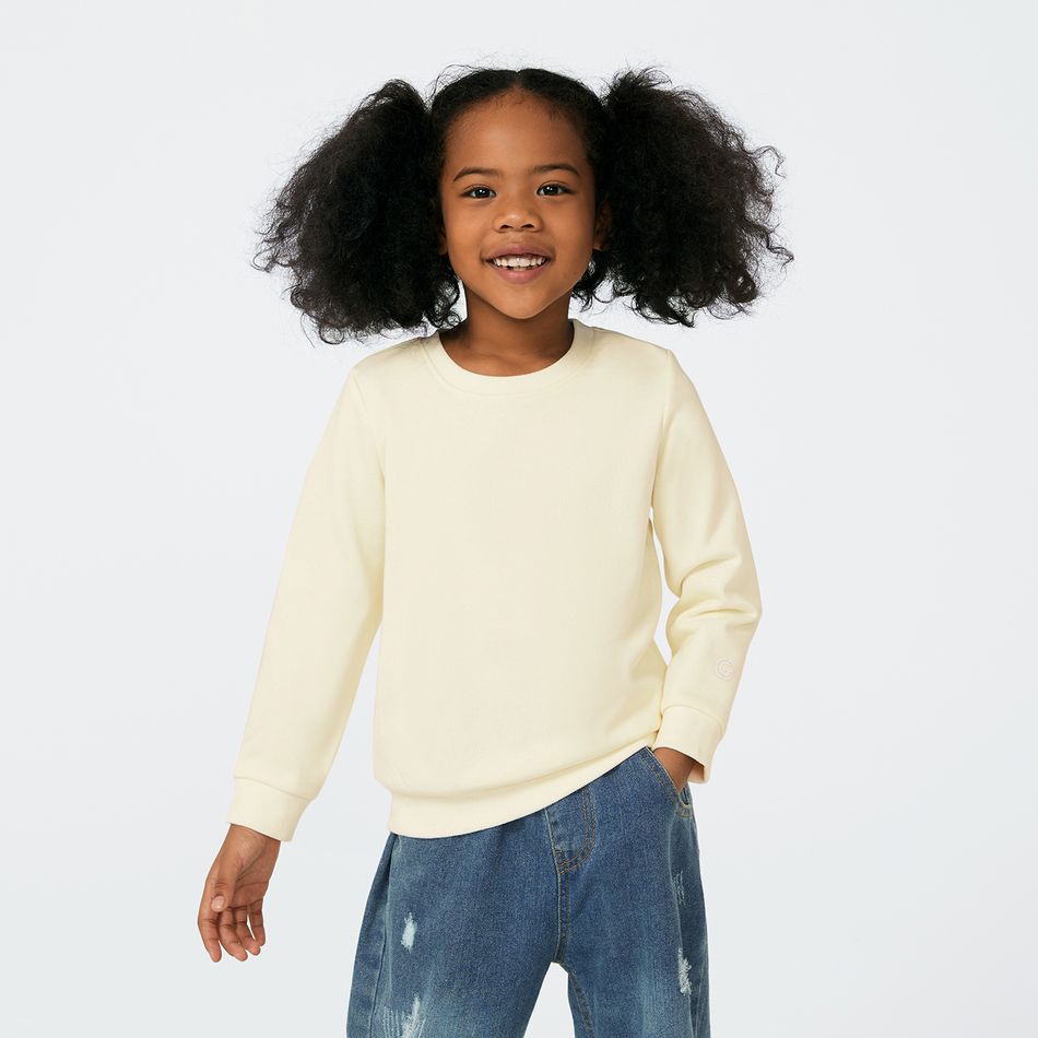 Go-Neat Résistant aux taches Tenues de famille assorties Tenues pour Soeur Et Frère Manches longues Hauts Beige big image 13