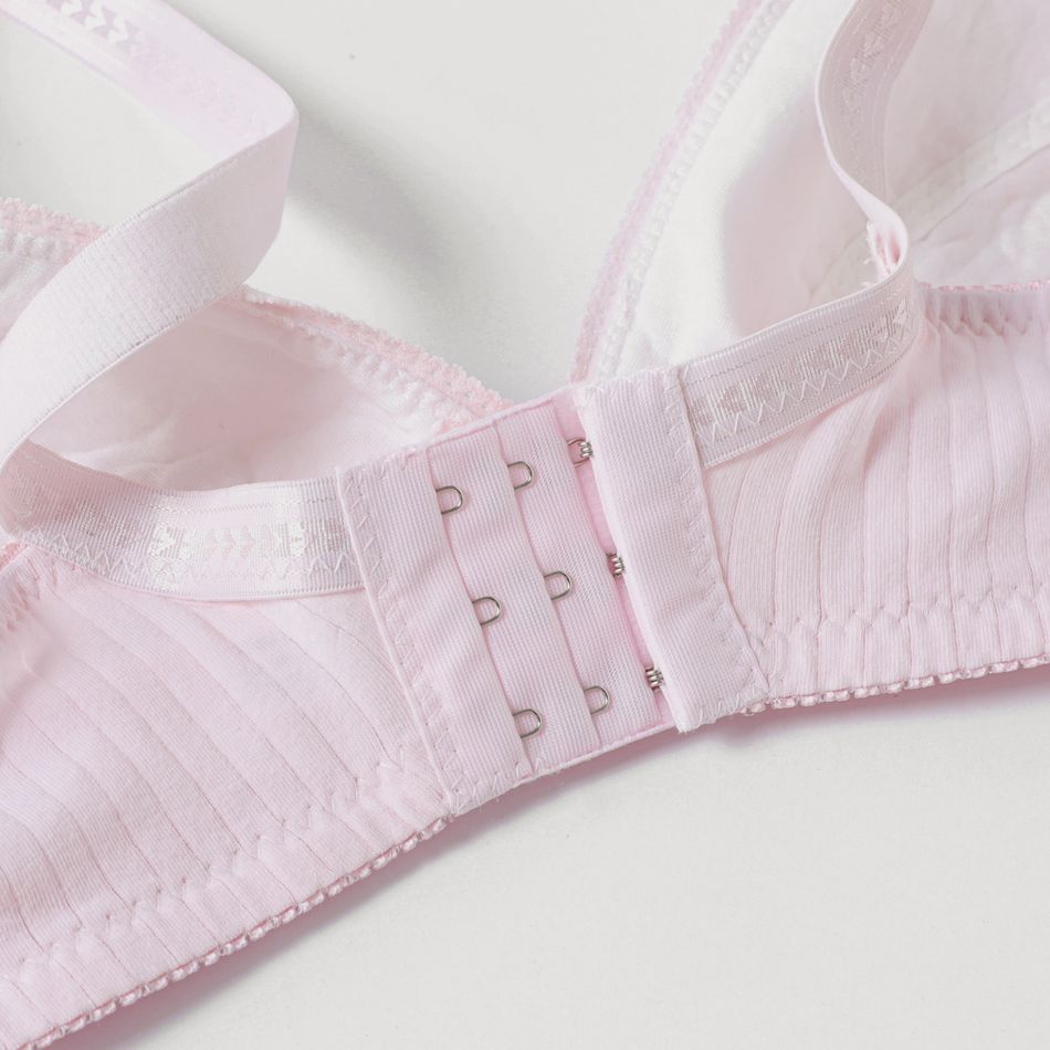 Nursing Snap Button Front Pink Bra Pink