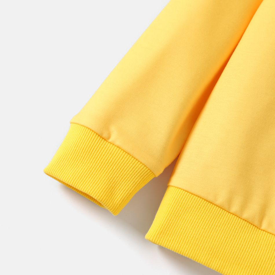 Justice League 2pcs Kid Boy Colorblock Hoodie Sweatshirt and Elasticized Cotton Pants Set Yellow big image 5