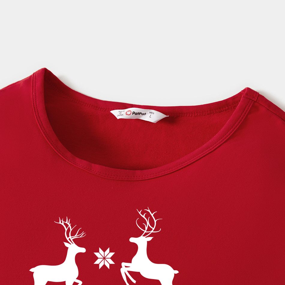 Look de família Natal Manga comprida Conjuntos de roupa para a família Tops Vermelho big image 3