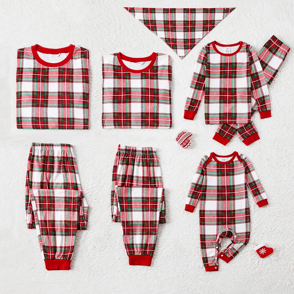 Natal Look de família Manga comprida Conjuntos de roupa para a família pijama apertado multicor big image 1