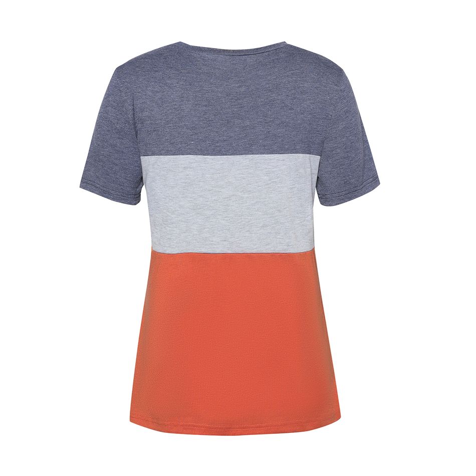 Nursing Color Block Short-sleeve Tee Red big image 5