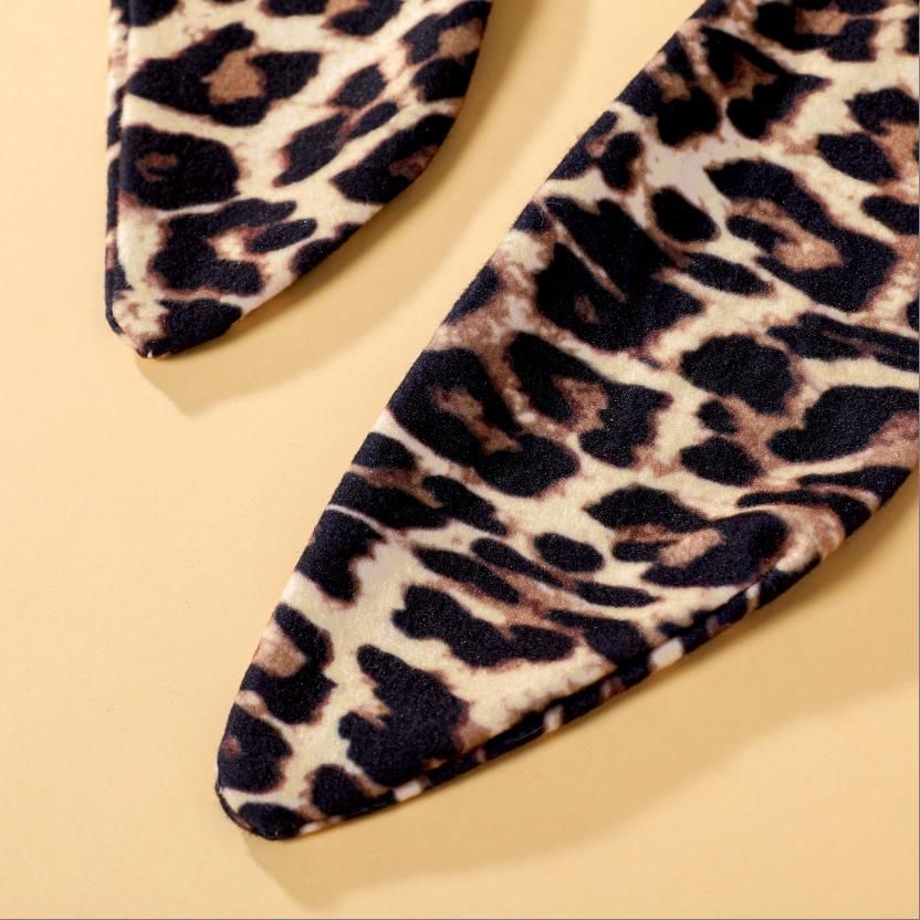 2-pack Leopard Print Bow Headband for Mom and Me Khaki big image 6