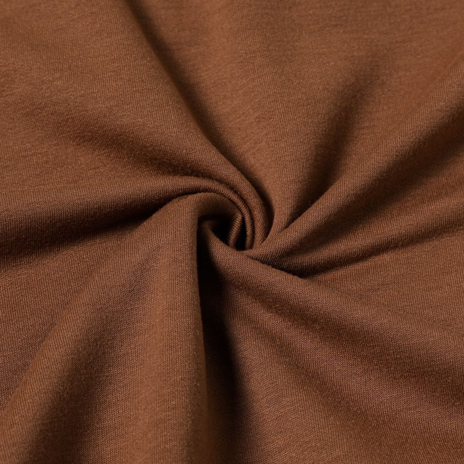 Nursing Topstitching Detail Long-sleeve Pullover Caramel big image 7
