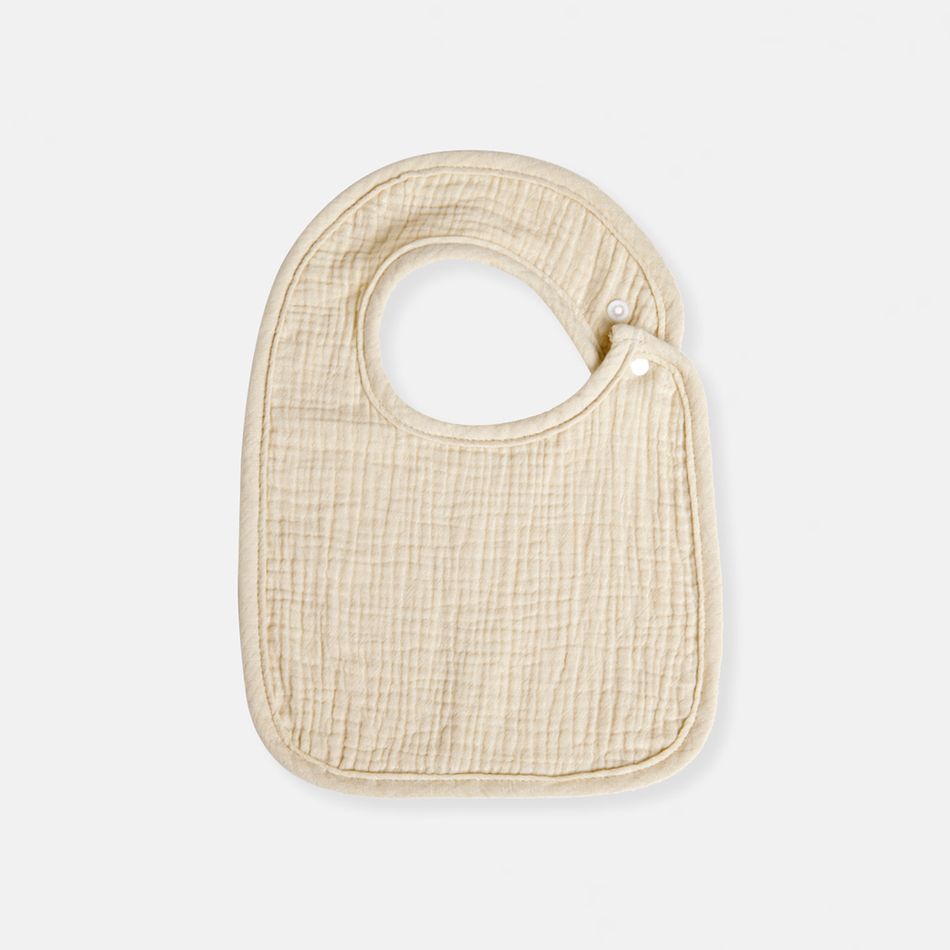 100% Cotton Muslin Baby Gear Includes Bib / Swaddling Blanket / Crib Sheet / Single Layer Quilt / Burp Cloth / Pillow / Washcloth Beige big image 3