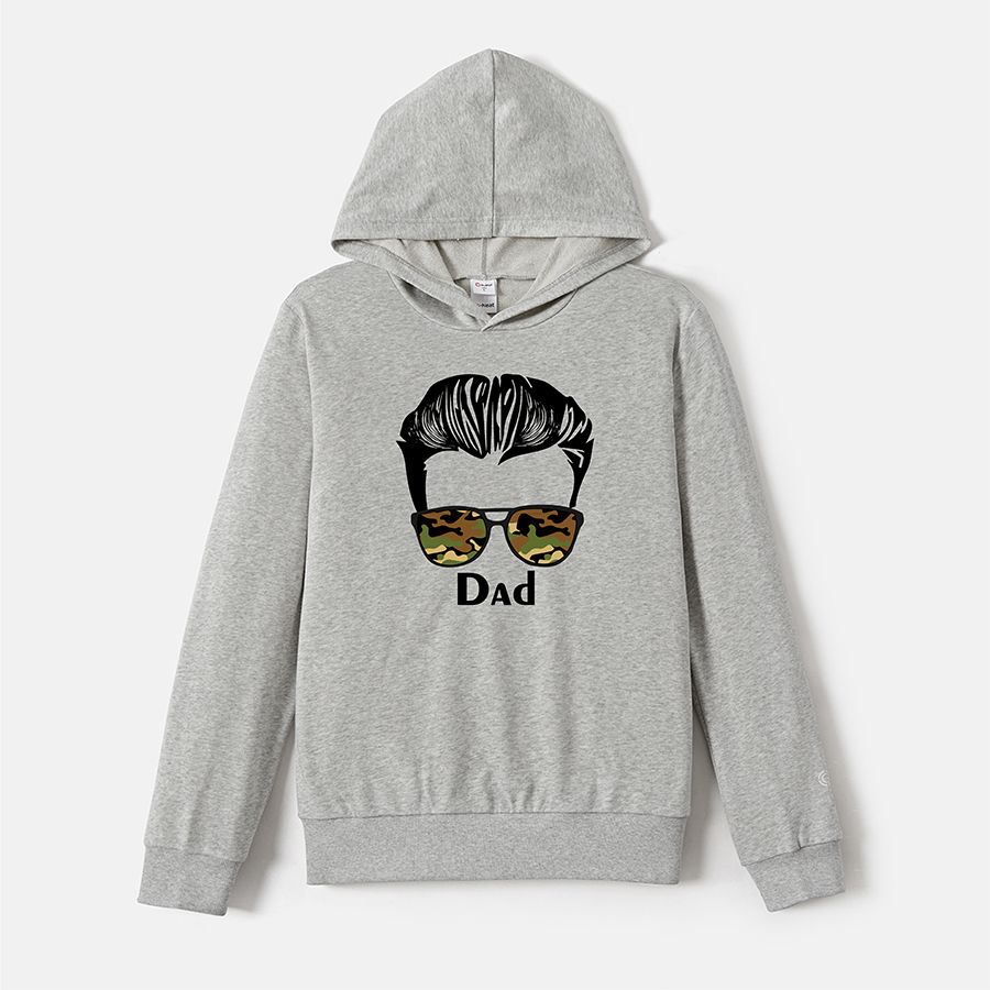 Go-Neat Resistente a manchas Conjuntos de roupa para a família Look de família Personagens Manga comprida Tops Cinzento Claro big image 4