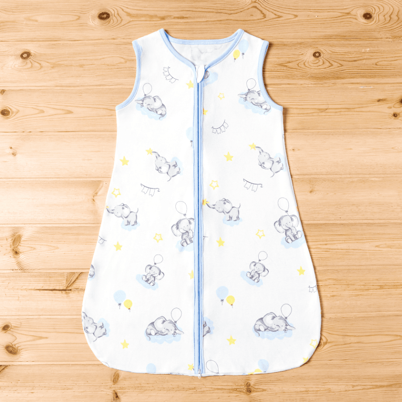 100% Cotton Elephant Pattern Baby Wearable Sleeveless Sleeping Bag Multi-color big image 2