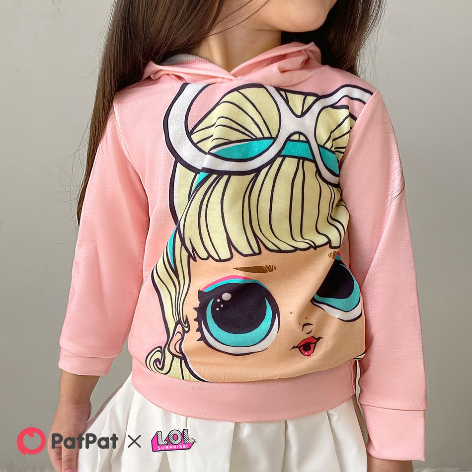 L.O.L. SURPRISE! Kid Girl Character Print Hooded Sweatshirt Pink big image 7