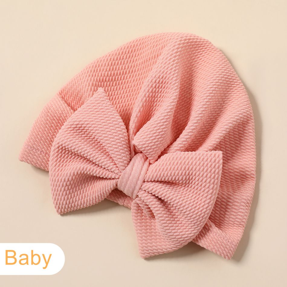 1Pc Solid Bow Decor Headband or Hat for Mom and Me Rose Gold big image 1