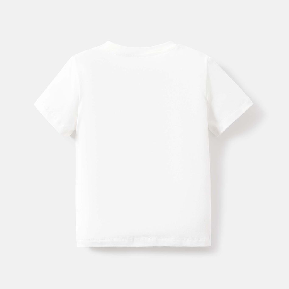 2-Pack Toddler/Kid Letter Fist Print Short-sleeve Cotton Tee Black/White big image 3