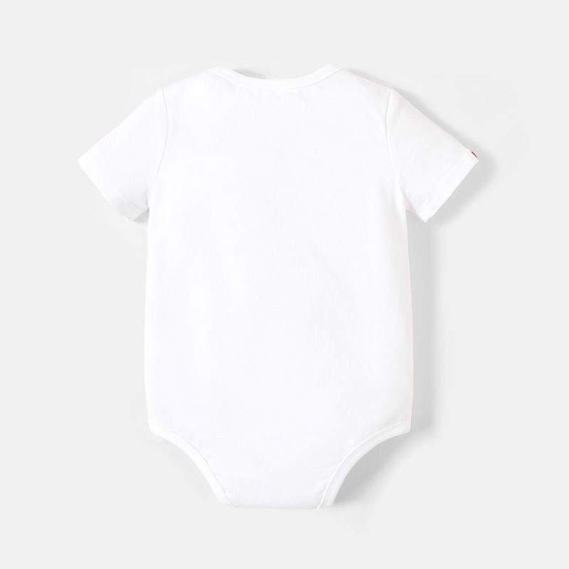 [0M-24M] Go-Neat Water Repellent and Stain Resistant Baby Boy/Girl Letter Print Short-sleeve Romper White big image 3