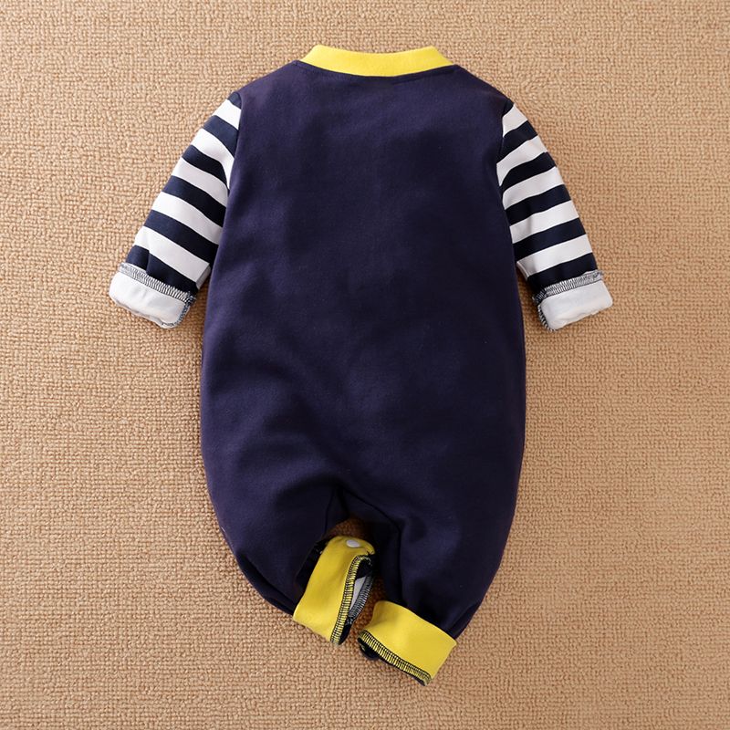 Baby Jungen Hypertaktil Lässig Baby-Overalls dunkelblau big image 2