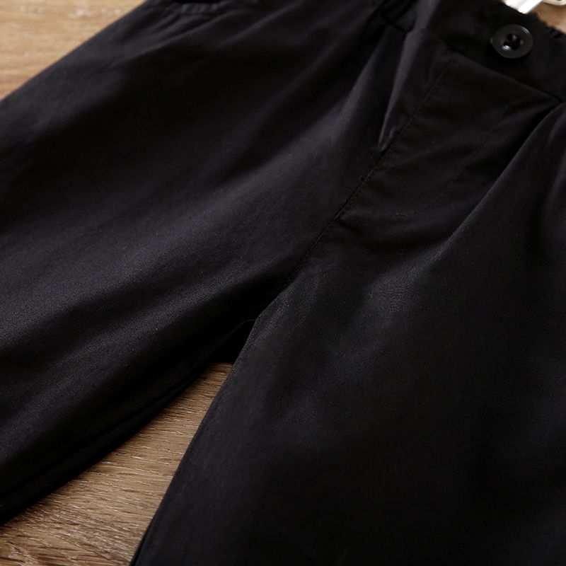Baby Boy/Girl 97% Cotton Black Suspender Pants Black big image 6