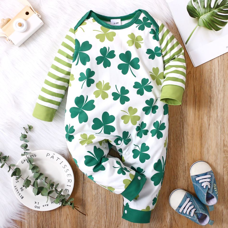 Baby Boy Girl Long Sleeved Coveralls Irish St Patricks Day Kid Pajamas Baby Boy Girl Long Sleeved Coveralls Irish St Patricks Day Kid Pajamas