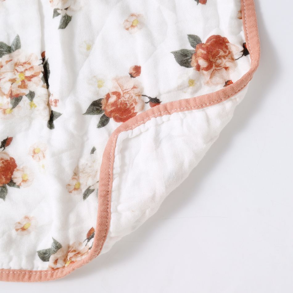 100% coton mousseline bébé gant de toilette motif floral bébé visage serviettes bavoirs pour nouveau-né avec peau sensible Multicolore big image 3
