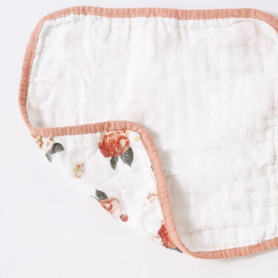 100% coton mousseline bébé gant de toilette motif floral bébé visage serviettes bavoirs pour nouveau-né avec peau sensible Multicolore big image 4