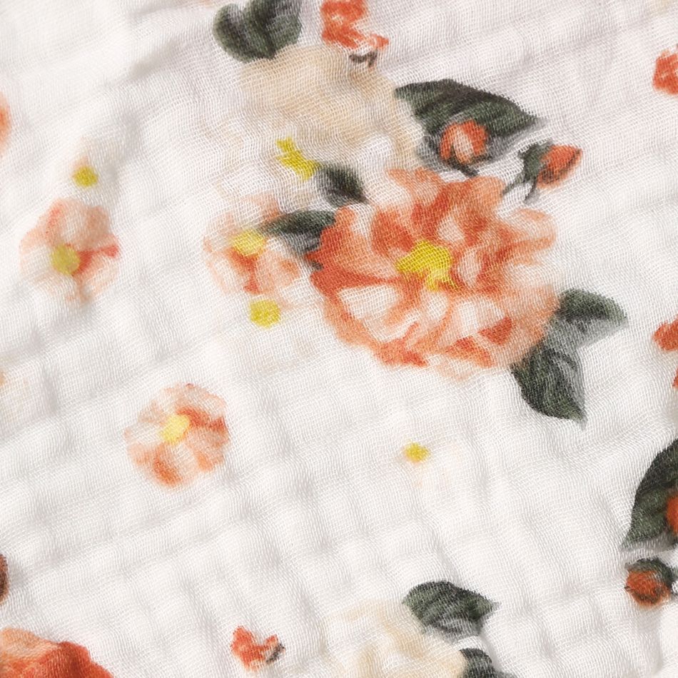 100% Cotton Muslin Baby Floral Pattern Thick Quilt Multi-color big image 5