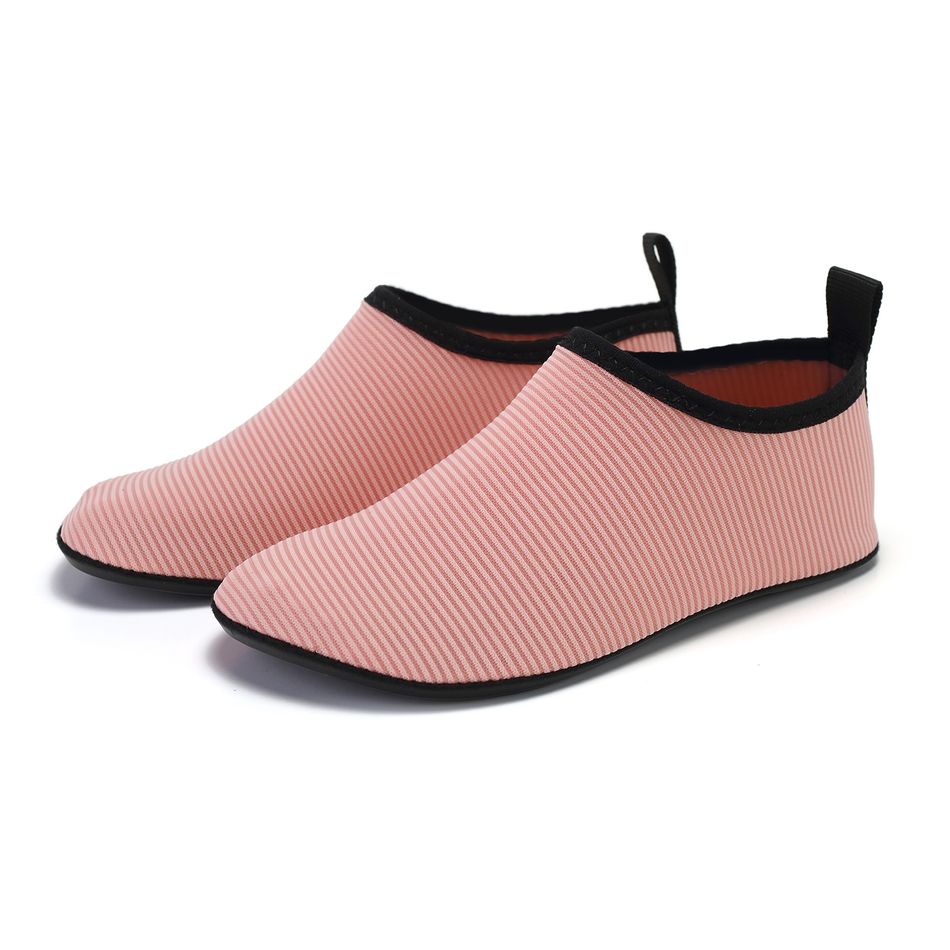 حذاء مائي سهل الارتداء للأطفال الصغار / الأطفال مخطط وردي اللون زهري big image 1