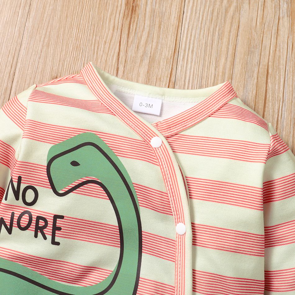 2-Pack Baby Boy/Girl Dinosaur Print Long-sleeve Jumpsuits Set Multi-color big image 4