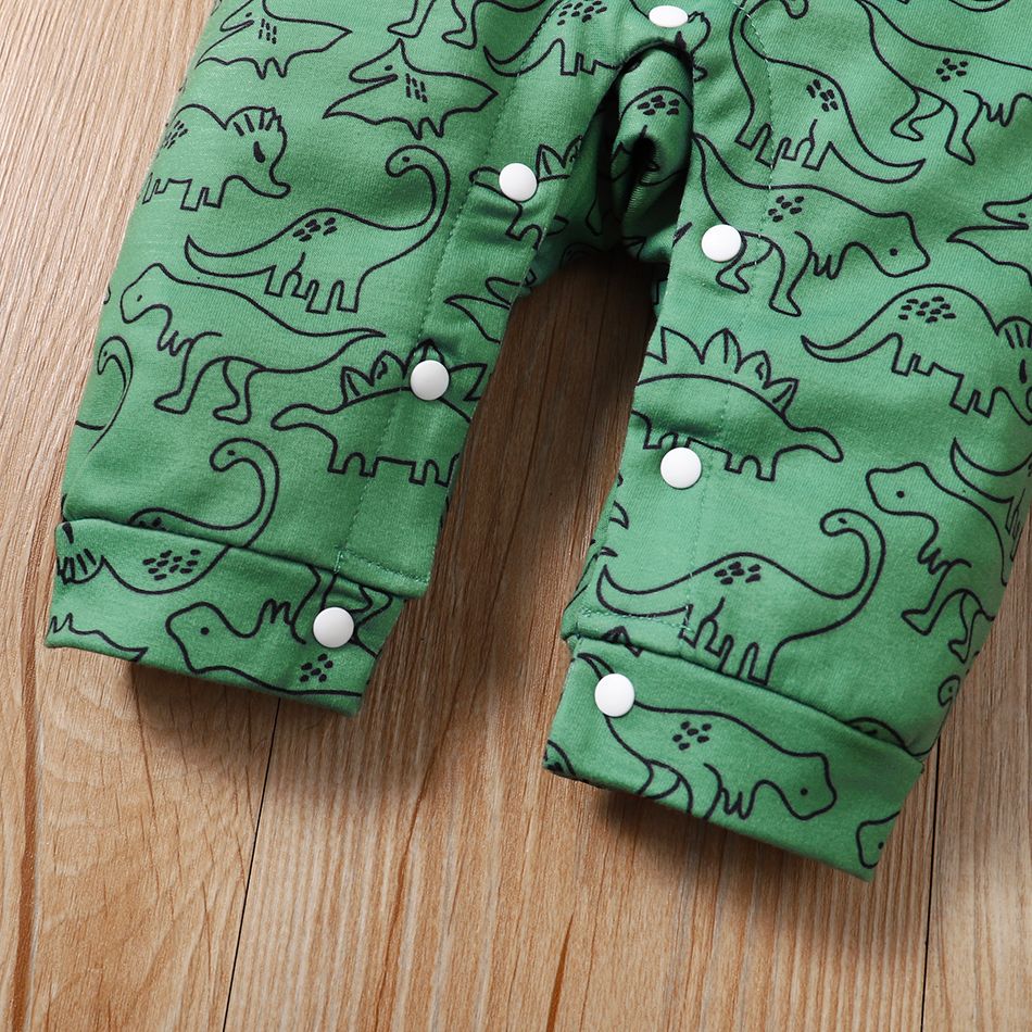 2-Pack Baby Boy/Girl Dinosaur Print Long-sleeve Jumpsuits Set Multi-color