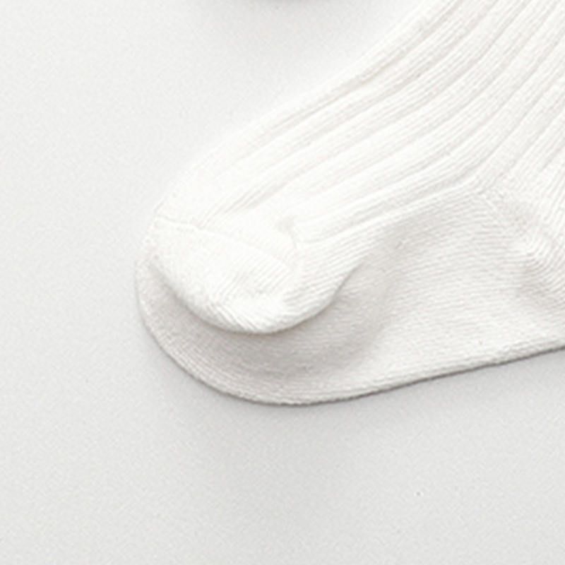 Baby / Toddler Tulle Bowknot Decor Ribbed Stockings  White big image 4