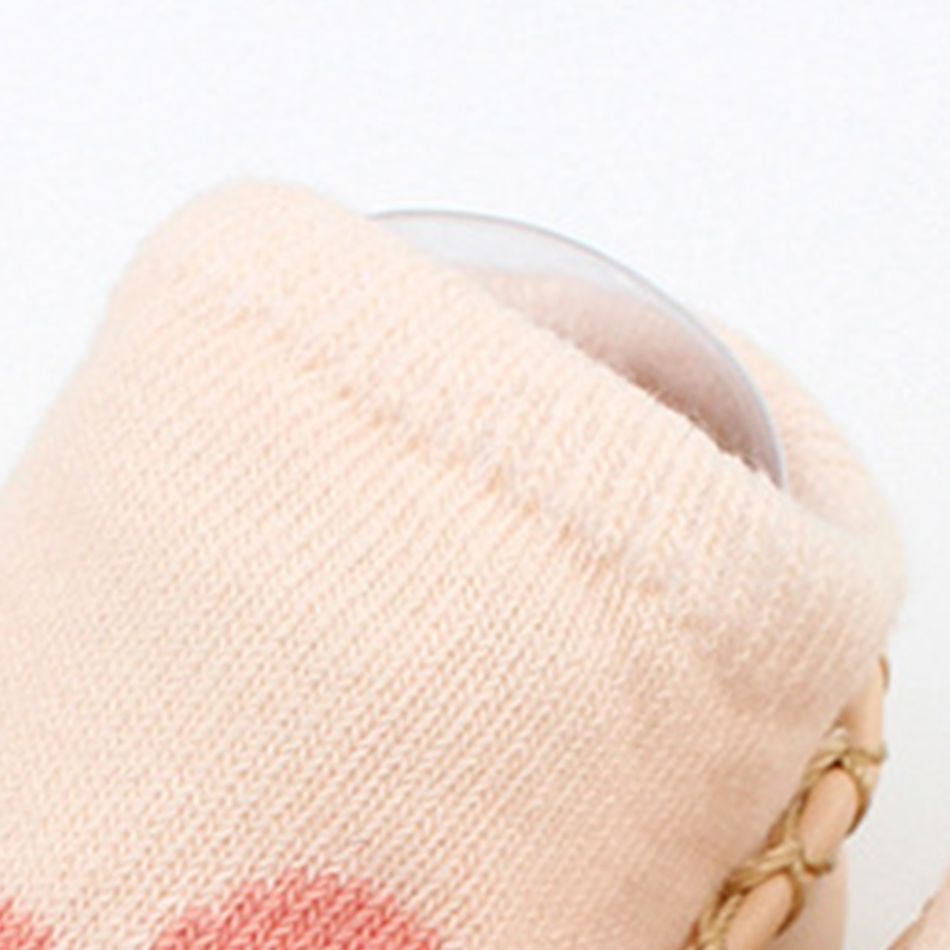 Baby Animal Print Antiskid Shoe Socks Pink big image 2