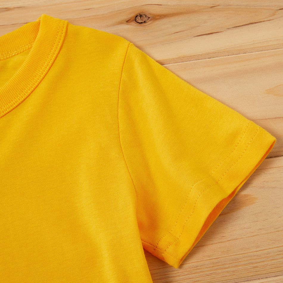 Baby / Toddler Casual Solid Tee Yellow big image 3
