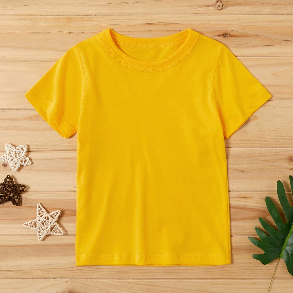 Baby / Toddler Casual Solid Tee Yellow big image 1