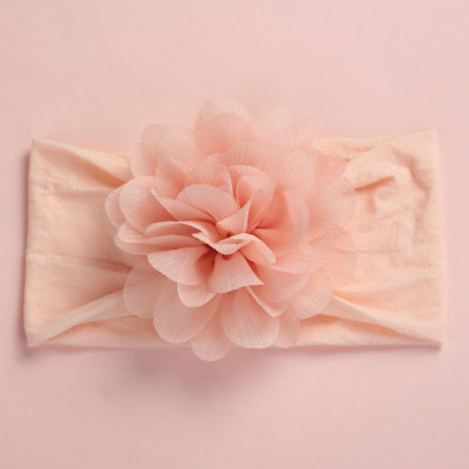 Solid Flower Decor Headband for Girls Rose Gold big image 1