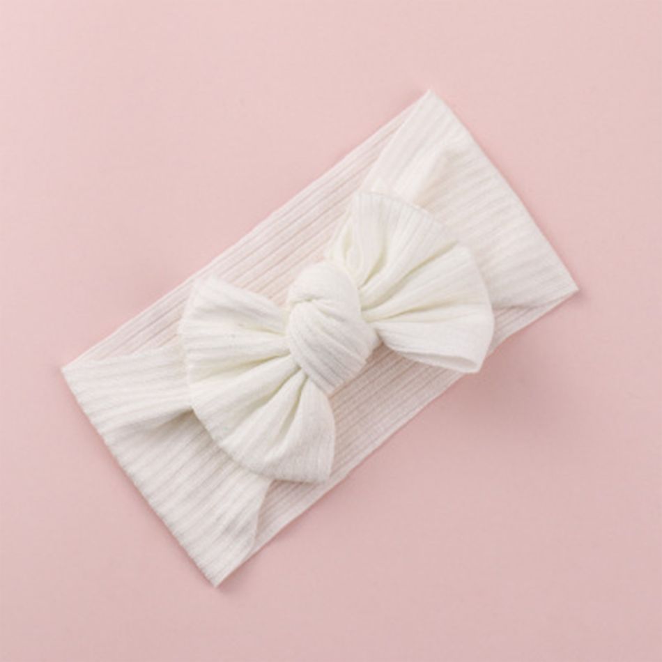 Baby Colorful Bowknot Headband White
