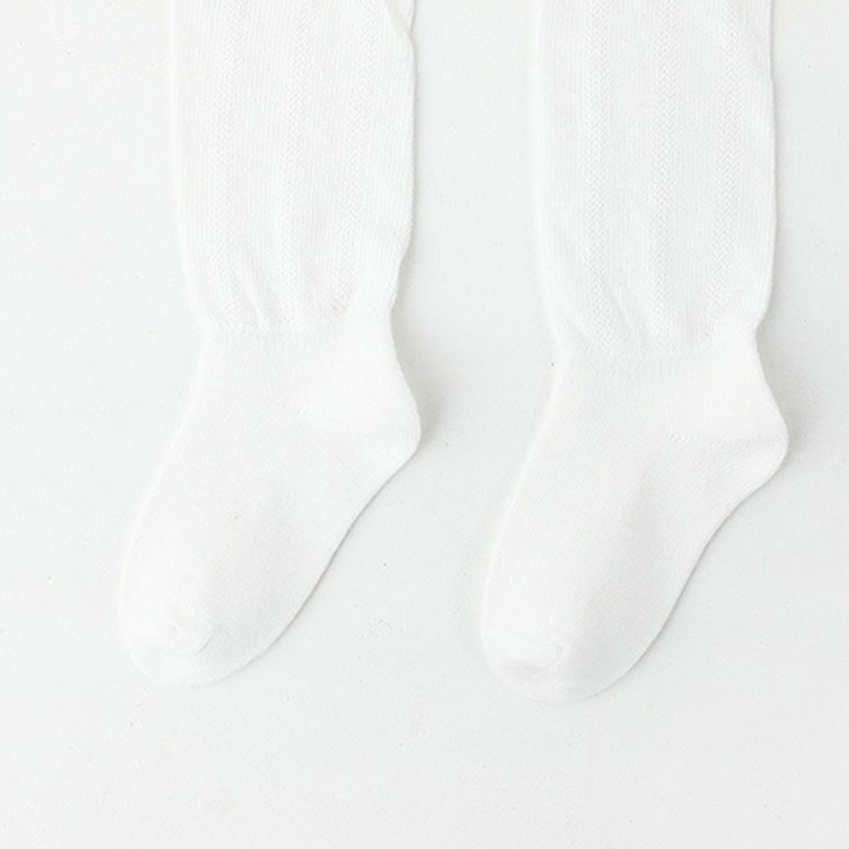 Baby / Toddler Solid Middle Socks  White big image 2