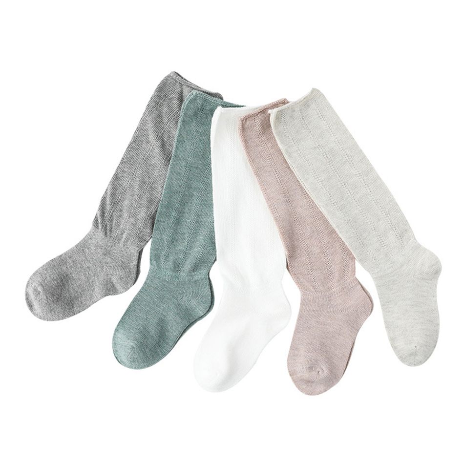 Baby / Toddler Solid Middle Socks Pink big image 4