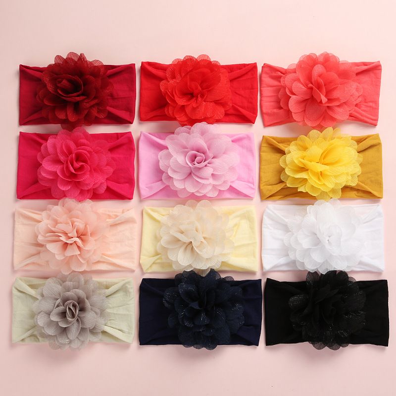 Solides Stirnband mit Blumendekor für Mädchen Rosengold big image 4