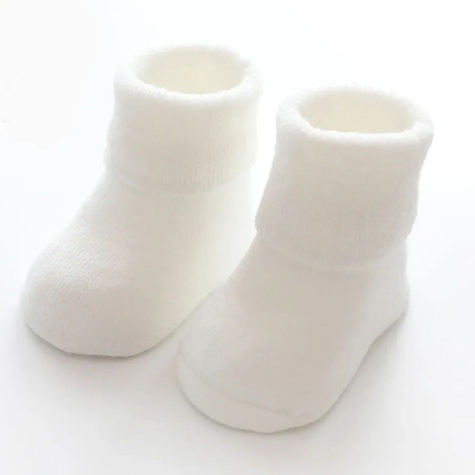 Baby / Kleinkind Winter feste Socken weiß big image 2