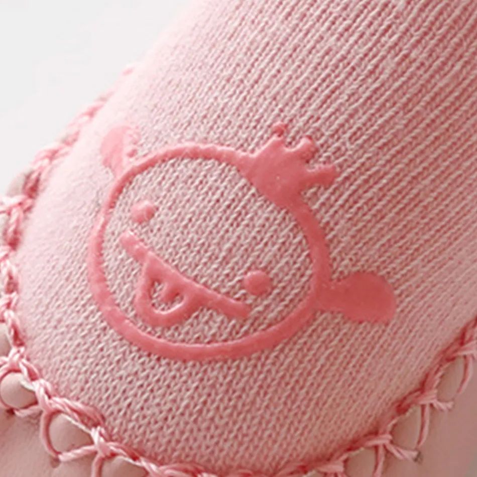Chaussettes de sol pour bébé et enfant en coton coloré Rose big image 3
