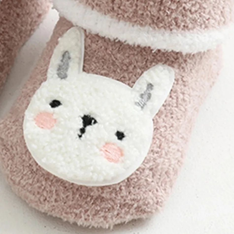 Baby / Toddler Fleece Cartoon Thermal Socks Pink big image 3