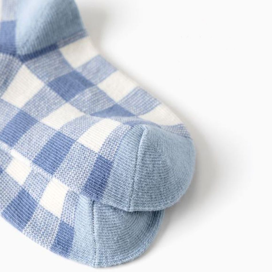 5-pairs Baby / Toddler Cartoon Animal Print Crew Socks Set Light Blue big image 4