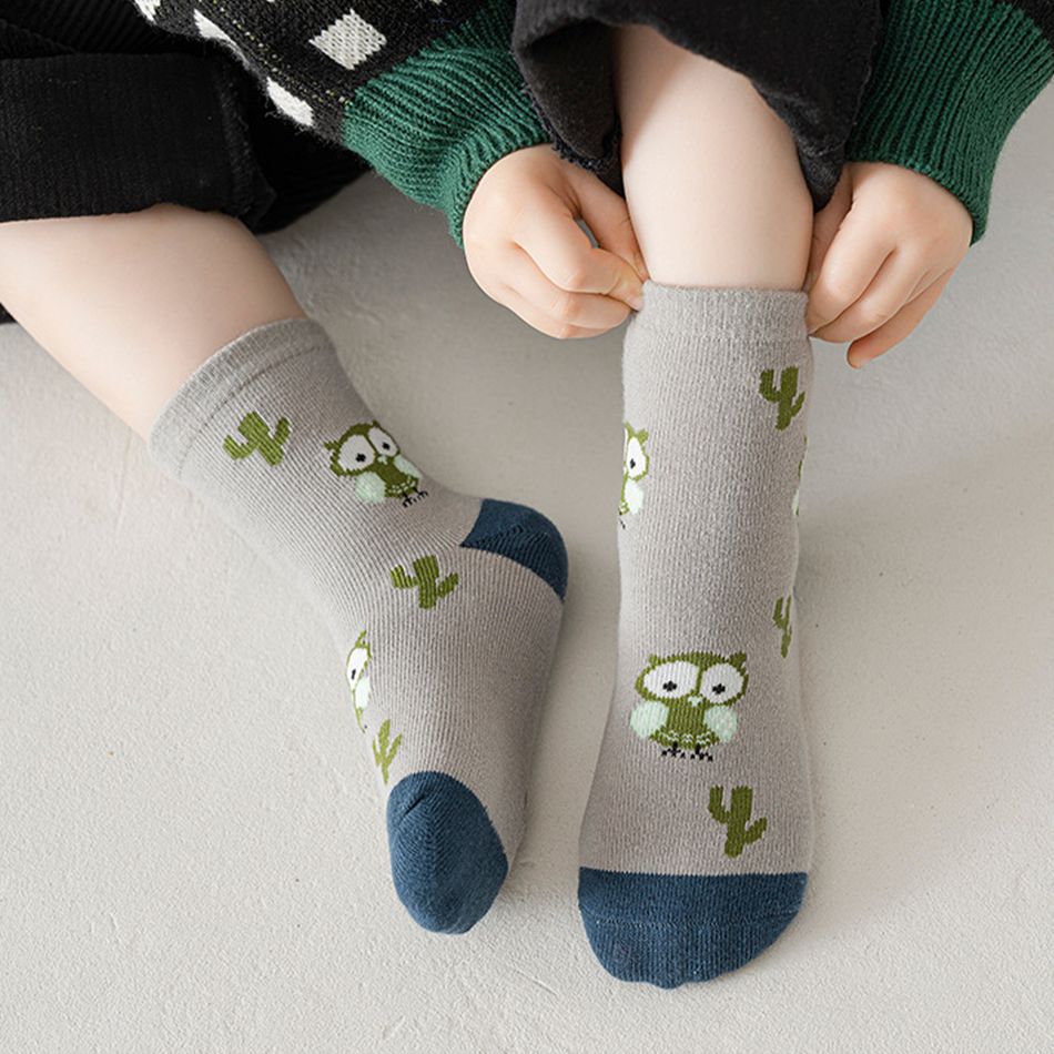 5-pairs Baby / Toddler Cartoon Animal Graphic Crew Socks Set Multi-color big image 6