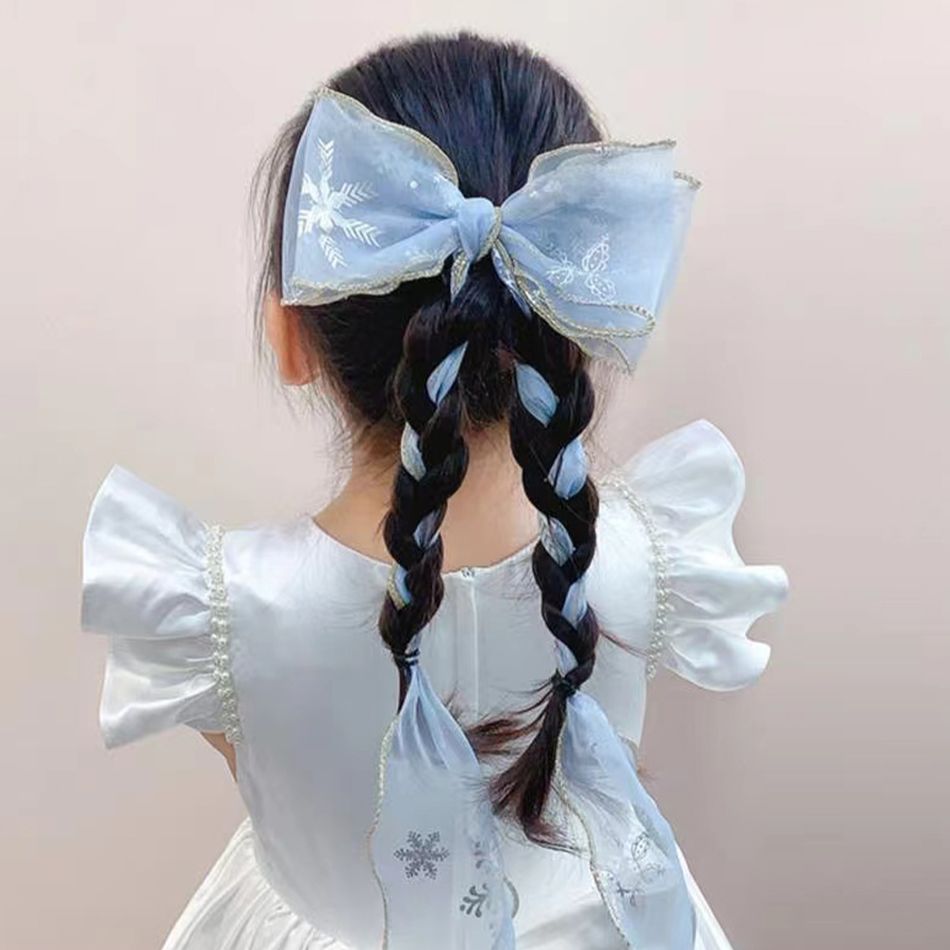Butterfly Design Braidable Hair Clips for Girls Light Blue big image 2