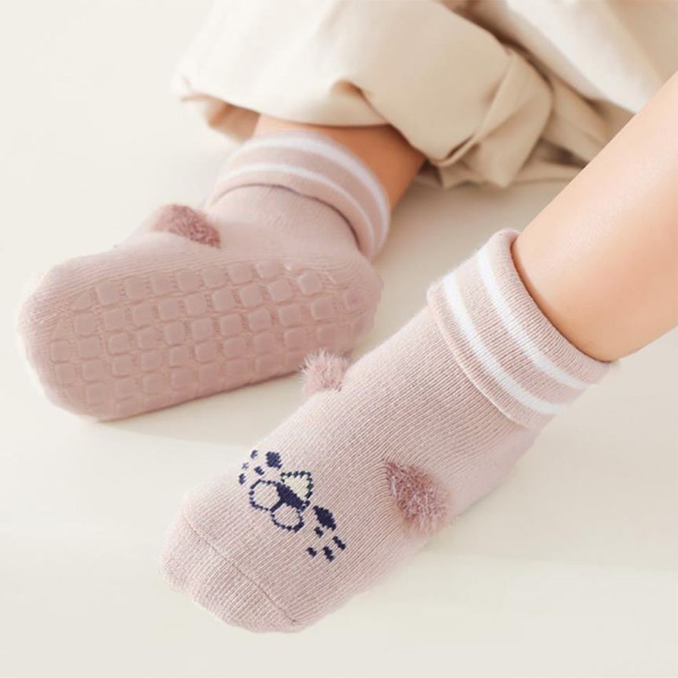 3-pairs Baby Cartoon Non-slip Cuffed Socks Multi-color big image 6