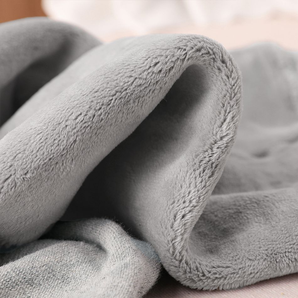 Baby Solid Fleece Lined Tights Pantyhose Light Grey big image 6