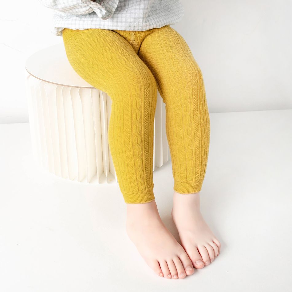 Meia-calça até o tornozelo estampada fofa para bebê/criança Amarelo big image 3