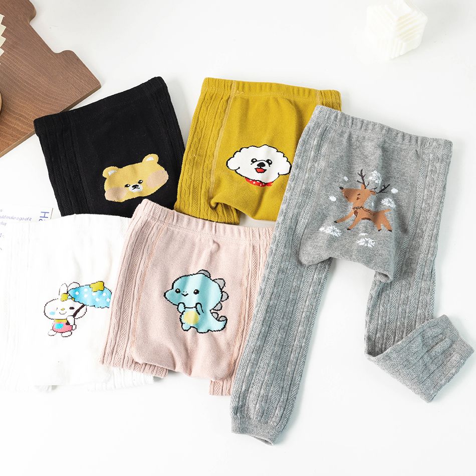 Meia-calça até o tornozelo estampada fofa para bebê/criança Amarelo big image 7