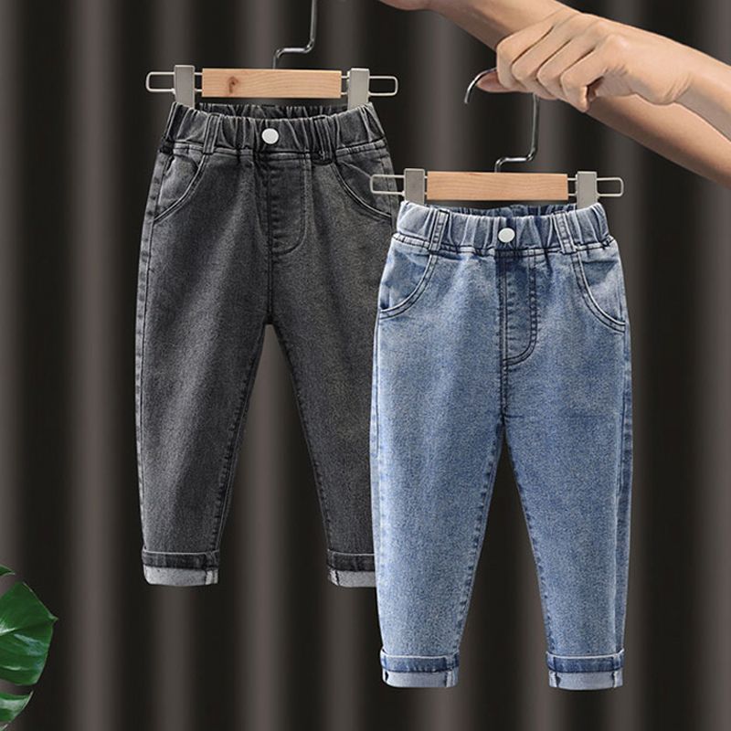 Kleinkinder Unisex Lässig Jeans schwarz big image 1