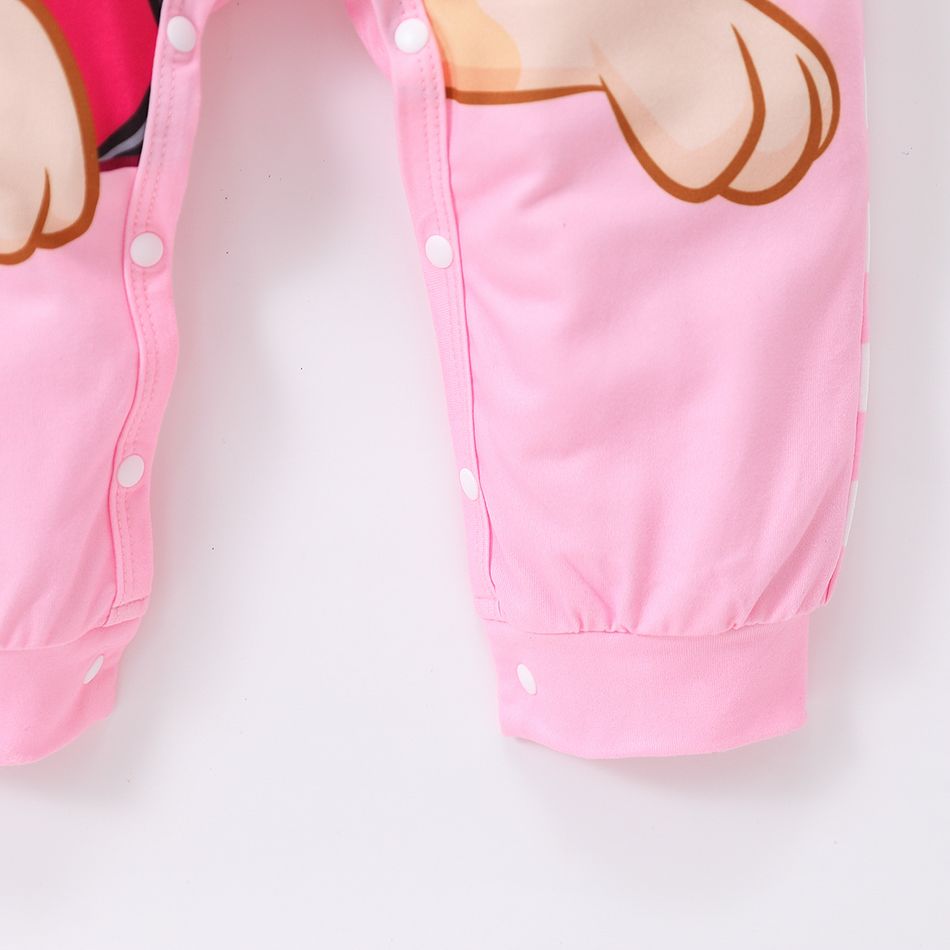 PAW Patrol Little Boy/Girl Striped Long-sleeve Graphic Jumpsuit Light Pink big image 6
