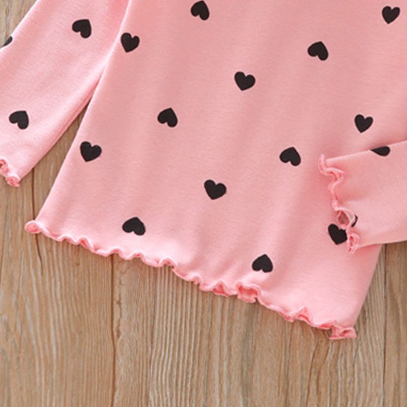 Baby / Toddler Girl Pretty Heart Allover Solid Top Pink big image 5