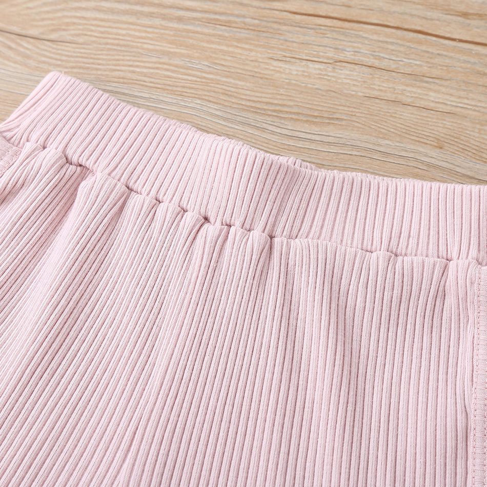 Baby / Toddler Casual Basic Solid Tee and Shorts Set Pink